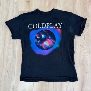 Coldplay Music of the Spheres Official Band Tee Size L Concert Tour Merch